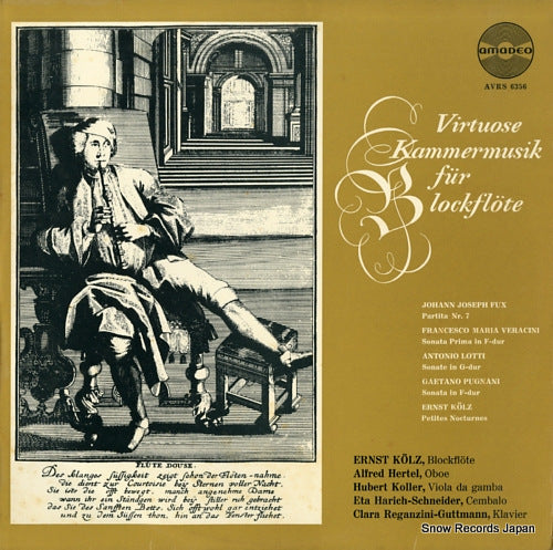 KOLZ, ERNST virtuose kammermusik fur blockflote AVRS6356