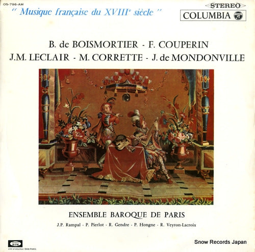 ENSEMBLE BAROQUE DE PARIS musipue francaise du xviii siecle OS-796-AM