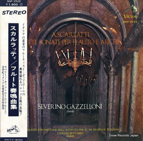 GAZZELLONI, SEVERINO scarlatti; sette sonate per flauto e archi SHP-2528