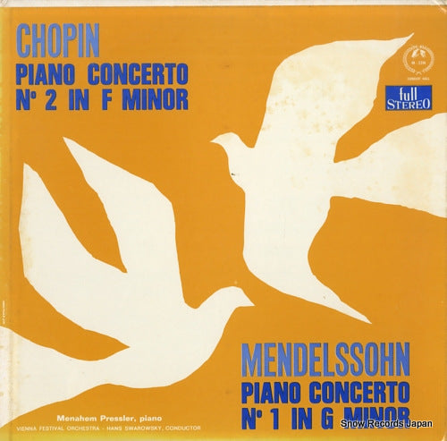 PRESSLER, MENAHEM chopin; piano concerto no.2 in f minor SM-2314