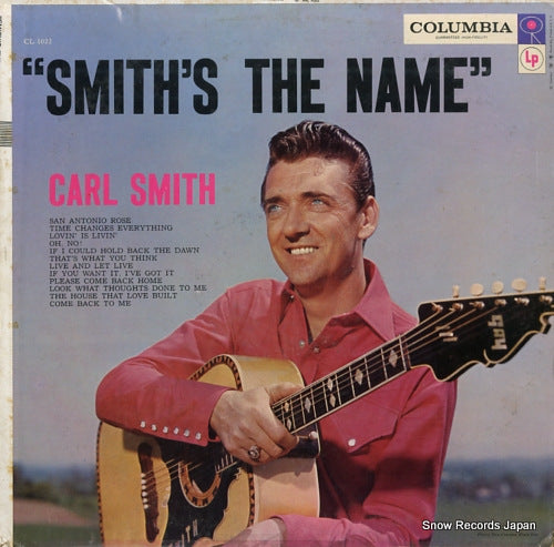 SMITH, CARL smith's the name CL1022