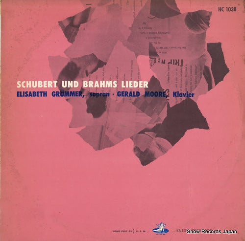 GRUMMER, ELISABETH schubert und brahms lieder HC1038