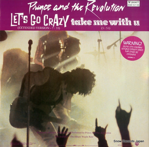 PRINCE AND THE REVOLUTION let's go crazy/take me with u W2000T