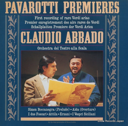PAVAROTTI, LUCIANO pavarotti premieres verdi arias 28AC1391
