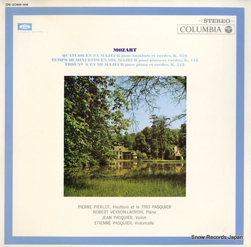 PIERLOT, PIERRE mozart; quatuor en fa majeur pour hautbois et cordes OS-2069-AM