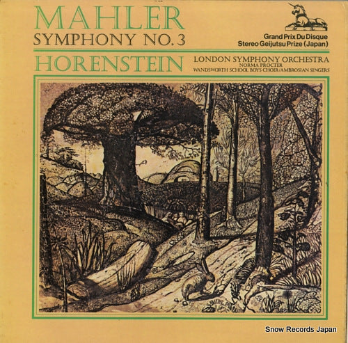 HORENSTEIN, JASCHA mahler; symphony no.3 RHS302/303