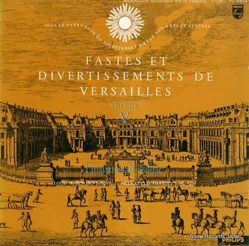 CHARBONNIER, MARCELLE fastes et divertissements de versailles volume v FL-5614