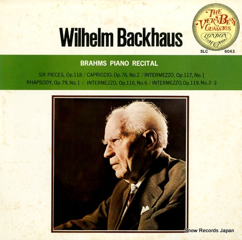 BACKHAUS, WILHELM backhaus brahms recital SLC6043