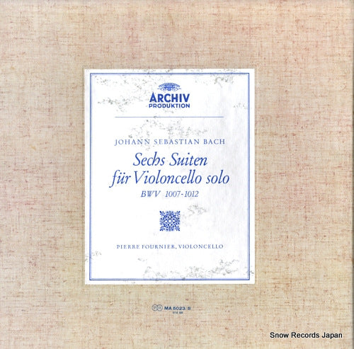 FOURNIER, PIERRE bach; suite fur violoncello solo MA5023