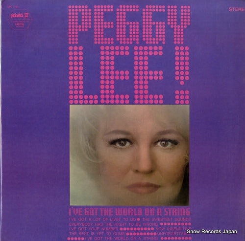 LEE, PEGGY i've got the world on a string SPC-3192