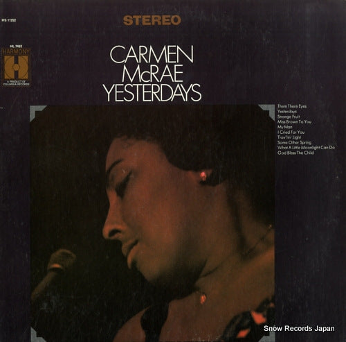 MCRAE, CARMEN yesterdays HS11252