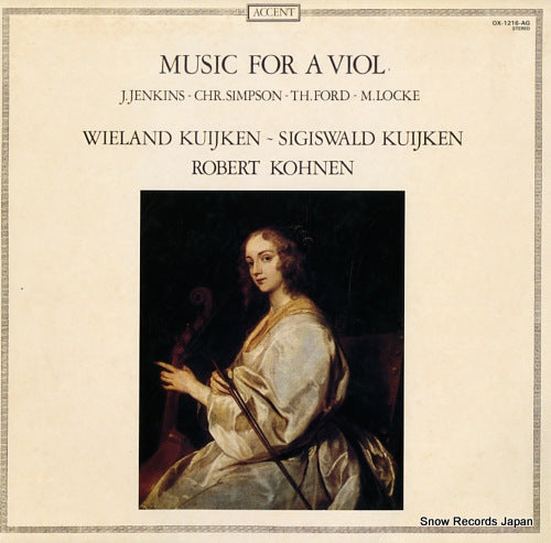 KOHNEN, ROBERT music for a viol OX-1216-AG