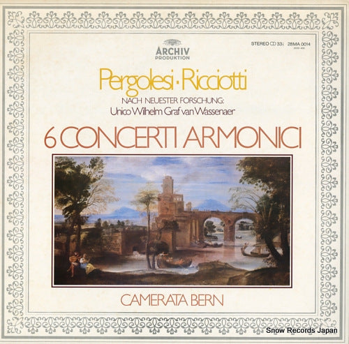 BERN, CAMERATA pergolesi / ricciotti; 6concerti armonici 28MA0014