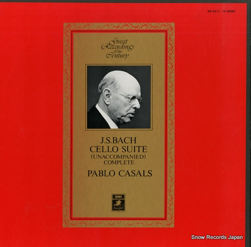 CASALS, PABLO bach; cello suite (unaccompanied) complete GR-2317