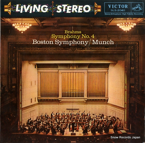 MUNCH, CHARLES brahms; symphony no.4 SLS-2040