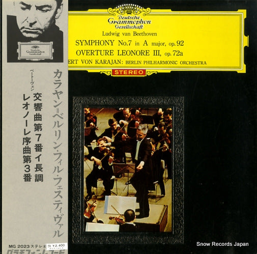 KARAJAN, HERBERT VON beethoven; symphony no.7, overture leonore iii MG2023