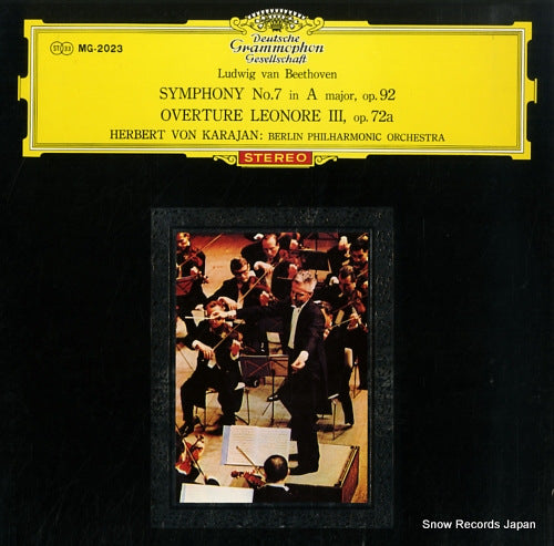 KARAJAN, HERBERT VON beethoven; symphony no.7, overture leonore iii MG2023