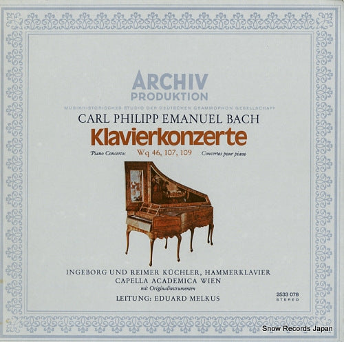 MELKUS, EDUARD bach; klavierkonzerte 2533078