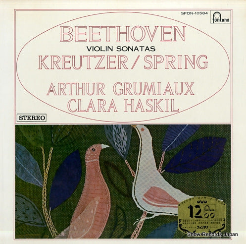 GRUMIAUX, ARTHUR beethoven; violin sonatas kreutzer / spring SFON-10584