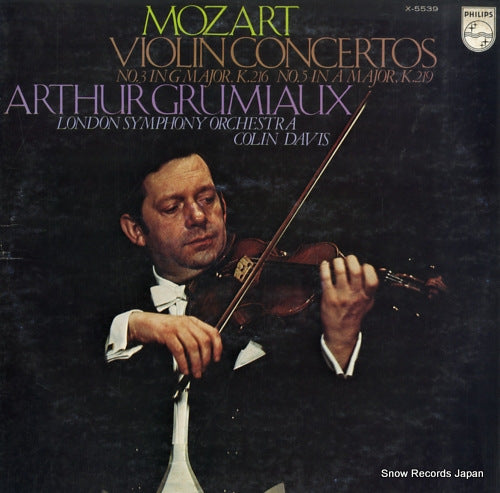 GRUMIAUX, ARTHUR mozart; violin concertos no.3, no.5 X-5539