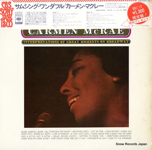 MCRAE, CARMEN something wonderfull SOPZ37