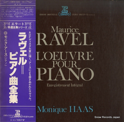 HAAS, MONIQUE ravel; l'oeuvre pour piano ERX-7211-13
