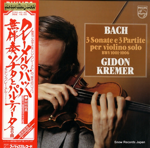 KREMER, GIDON bach; 3 sonate e 3 partite per violino solo 27PC-40-42