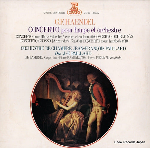 PAILLARD, JEAN-FRANCOIS haendel; concerto pour harpe et orchestre ERX-2092