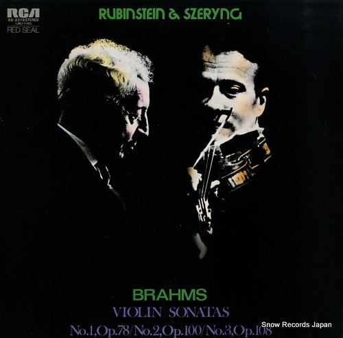 RUBINSTEIN, ARTUR brahms; violin sonatas no.1 no.2 no.3 RX-2378