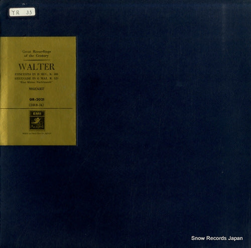 WALTER, BRUNO mozart; concerto in d min k.466 GR-2021