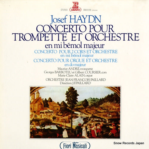 PAILLARD, JEAN-FRANCOIS haydn; concerto pour trompette et orchestre ERA1048