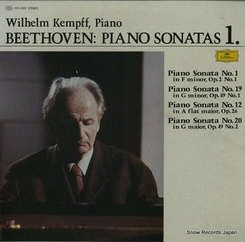 KEMPFF, WILHELM beethoven; piano sonatas 1 MG2357