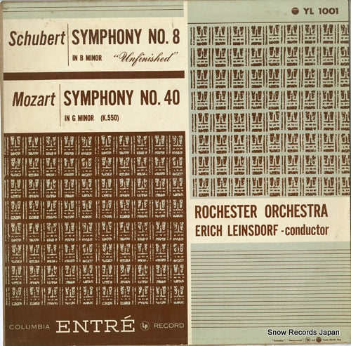 LEINSDORF, ERICH schubert; symphony no.8 "unfinished" YL1001