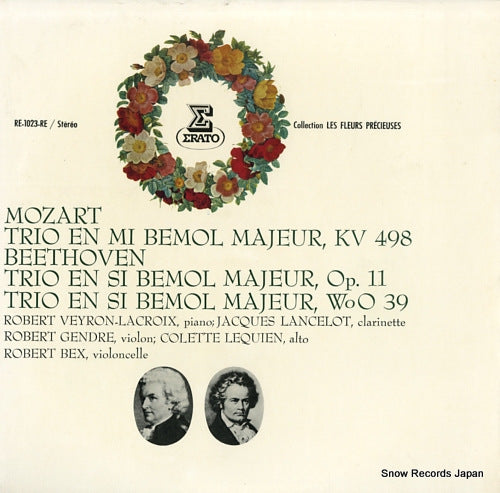 VEYRON-LACROIX, ROBERT mozart; trio en mi bemol majeur, kv 498 RE-1023-RE