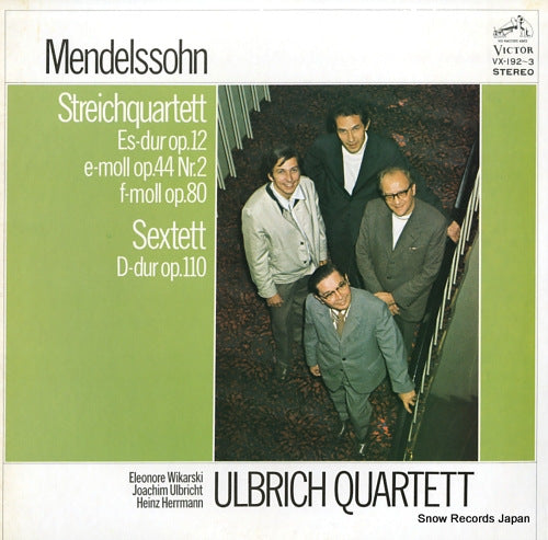 ULBRICH QUARTETT mendelssohn; streichquartett es-dur op.12 VX-192