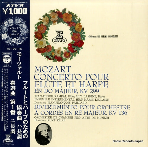 PAILLARD, JEAN-FRANCOIS mozart; concerto pour flute et harpe en do majeur, kv299 RE-1001-RE