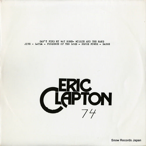 CLAPTON, ERIC eric clapton 74 2058