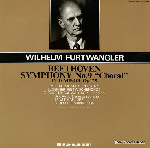 FURTWANGLER, WILHELM beethoven; symphony no.9, "choral" OB-7370-71-BS