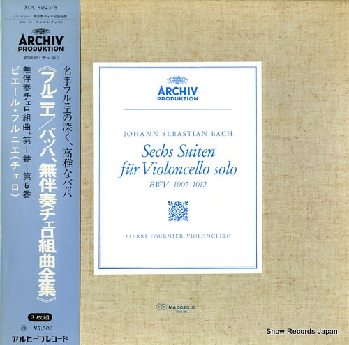 FOURNIER, PIERRE bach; suite fur violoncello solo MA5023