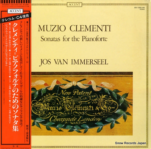 IMMERSEEL, JOS VAN muzio clementi; sonatas for the pianoforte OX-1222-AG