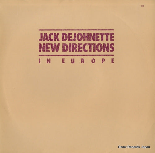 DEJOHNETTE, JACK new directions in europe ECM1157