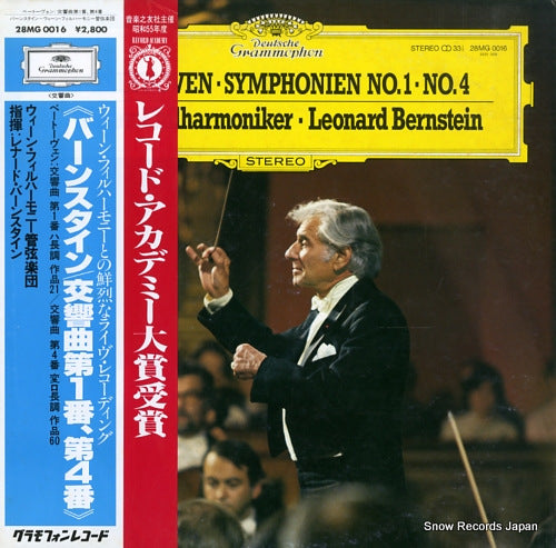 BERNSTEIN, LEONARD beethoven; symphony no.1 & 4 28MG0016