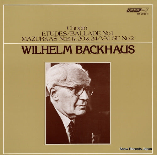 BACKHAUS, WILHELM backhaus plays chopin MX9039M