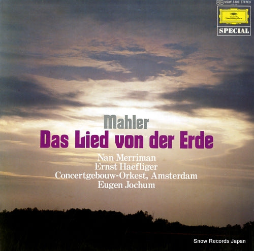 JOCHUM, EUGEN mahler; das lied von der erde MGW5109