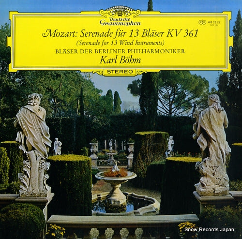 BOHM, KARL mozart; serenade for 13 wind instruments MG2313