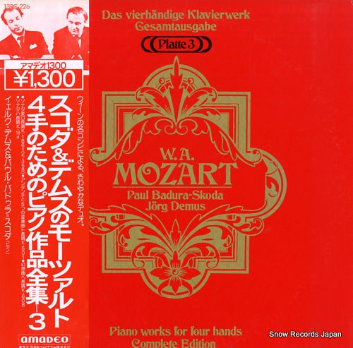 BADURA-SKODA, PAUL, AND JORG DEMUS mozart; piano works for four hands complete edition 13PC-226