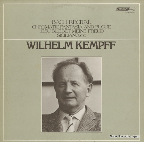 KEMPFF, WILHELM bach recital K15C-5029