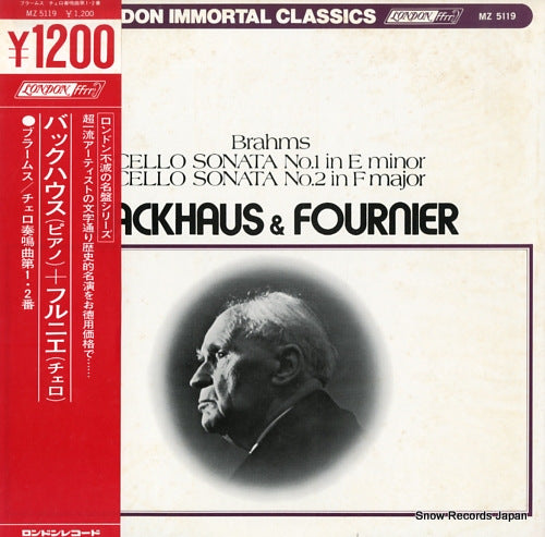 BACKHAUS, WILHELM brahms; 'cello sonata no.1 & 2 MZ5119