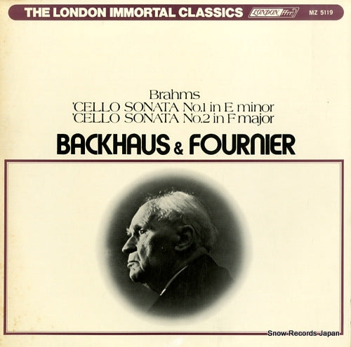 BACKHAUS, WILHELM brahms; 'cello sonata no.1 & 2 MZ5119