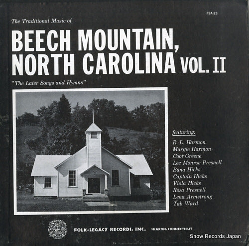 V/A the traditional music of beech mountain, north carolina, vol 2 the later songs and hymns FSA-23